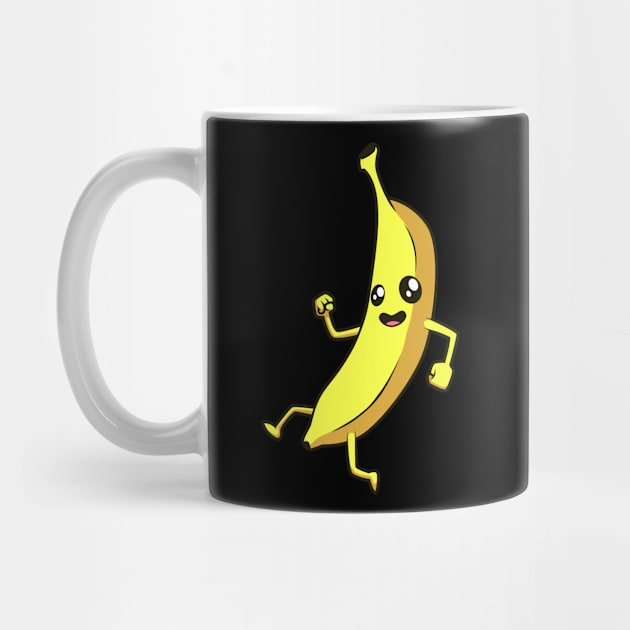 Kawaii Cartoon Banana by Modern Medieval Design